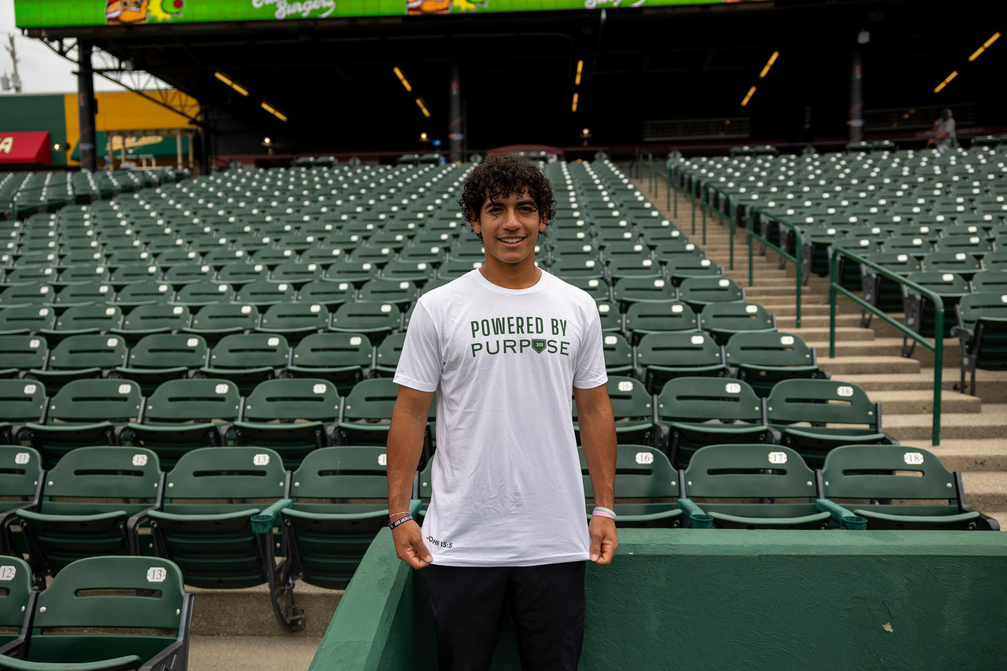 White Powered by Purpose T-shirt