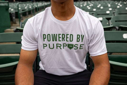 White Powered by Purpose T-shirt